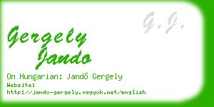gergely jando business card