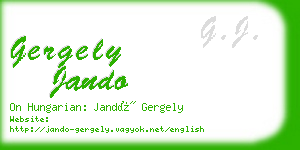 gergely jando business card